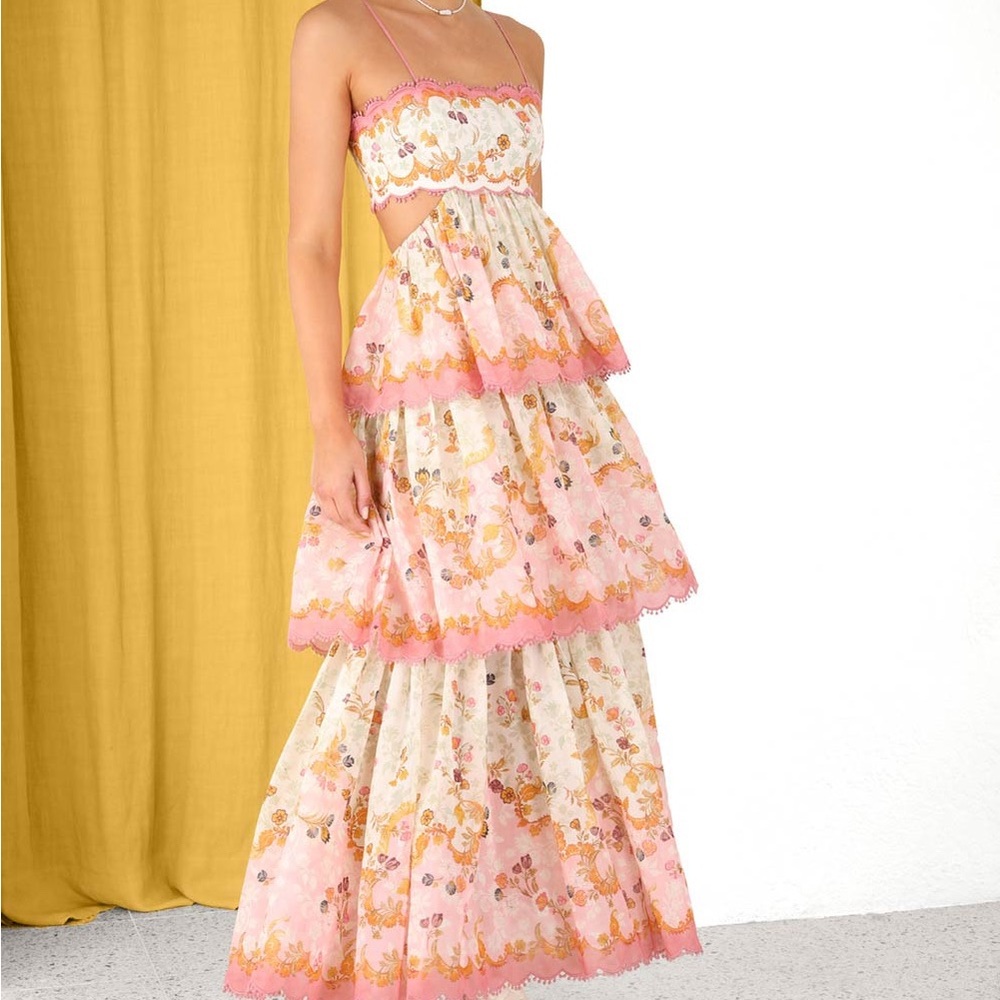 [Zimmermann] Laurel Frill Midi Dress